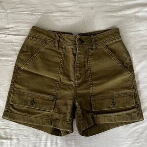 REI High Waist Women Shorts - Olive Green